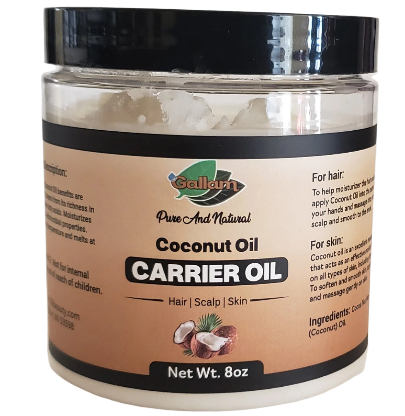 Gallam Coconut Oil 8oz